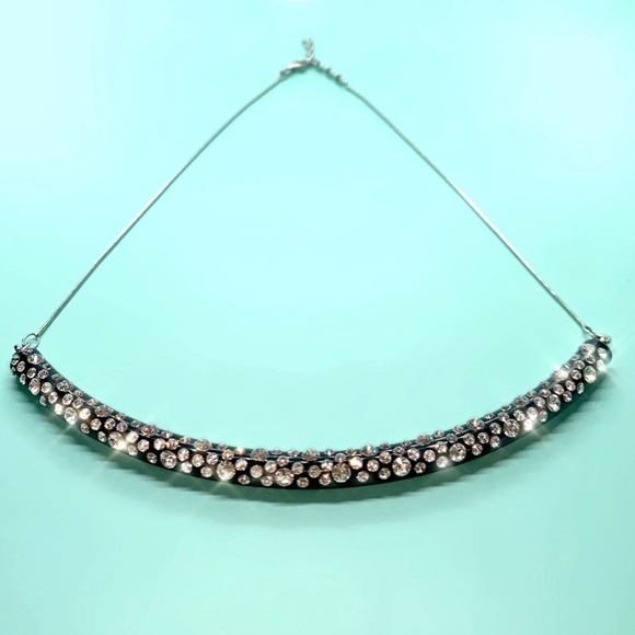 Acrylic Crystal Choker Necklace Embellished With Genuine Crystal Stone Elements - Picture 3 of 10